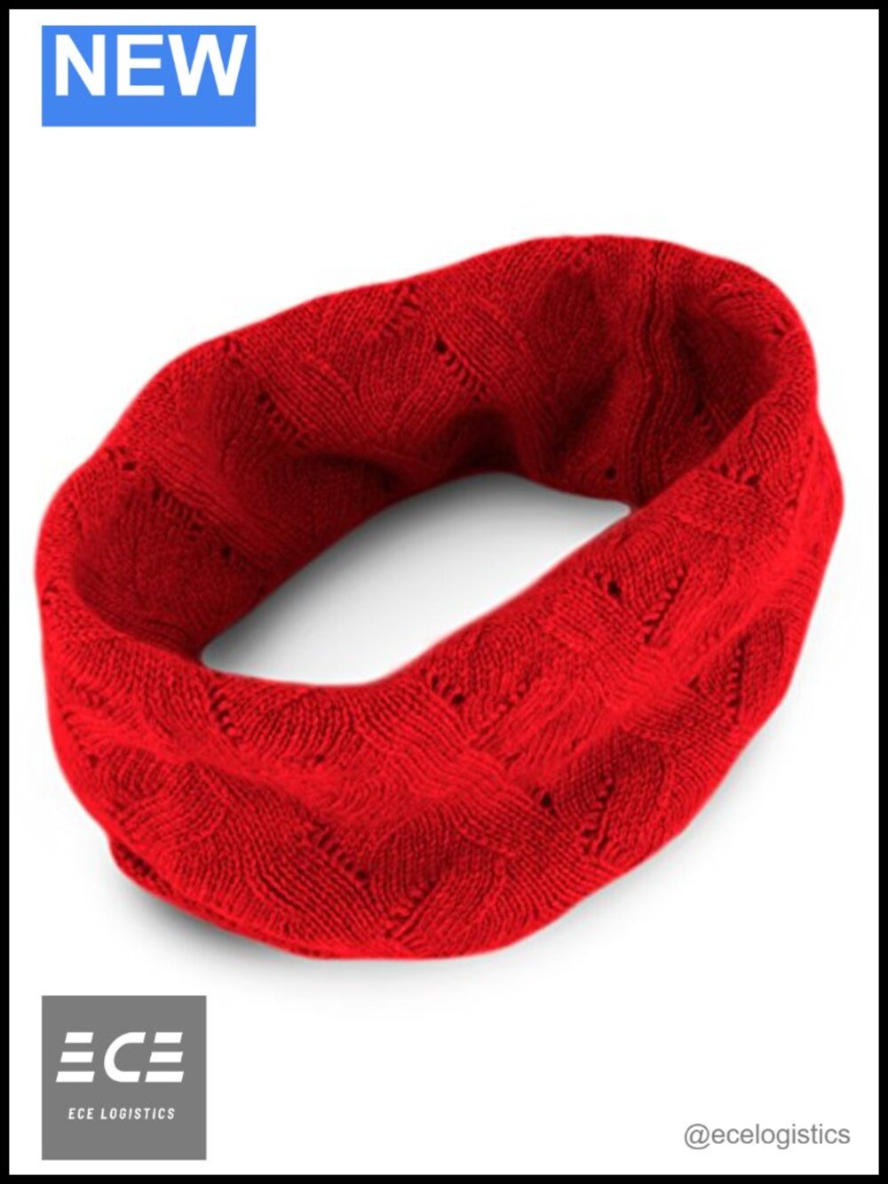 100% Cashmere Lace Cable Knit Infinity Scarf Snood Winter Warm